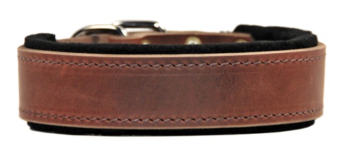 Felt Padded Leather Dog Collar Prevents Rubbing  