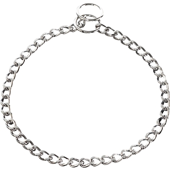 HERM SPRENGER CHOKE CHAIN COLLAR | CHROME | 2.5MM | SIZES 16" - 28"