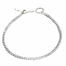 HERM SPRENGER CHAIN COLLAR WITH TOGGLE | CHROME | 2MM | SIZES 14" - 24"