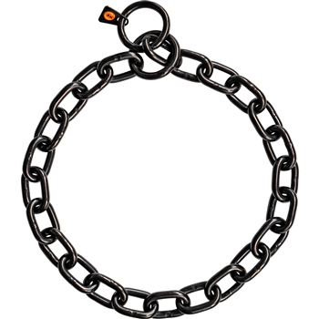 HERM SPRENGER EXTRA STRONG FUR SAVER COLLAR | STAINLESS STEEL BLACK | 5MM | SIZES 19" - 29"