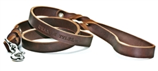 Love to Walk | Leather Dog Leash | Leather Dog Leash with Braided Accents