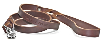 Love to Walk | Leather Dog Leash | Leather Dog Leash with Braided Accents