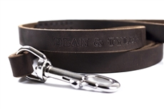 No Assumptions | Leather Dog Leash | Leather Dog Leash with Stitched Ends