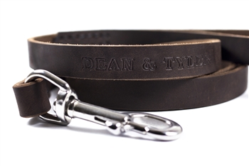 No Assumptions | Leather Dog Leash | Leather Dog Leash with Stitched Ends