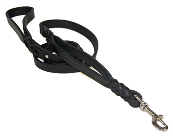 Braidy Bunch | Leather Traffic Leash | Leather Dog Leash with Traffic Handle