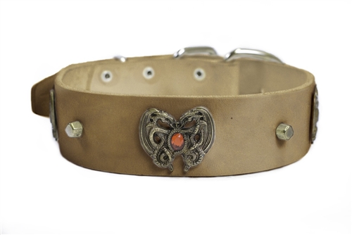LOVE Leather Collar - Hearts and Gems – Hound & Soul