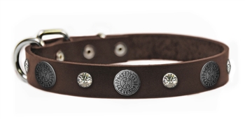 Crystal Beauty | Leather Dog Collar