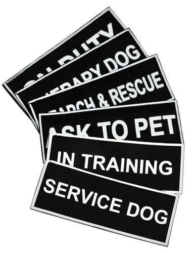 Working Dog Patches  Hook & Loop Service Dog Harness Patches