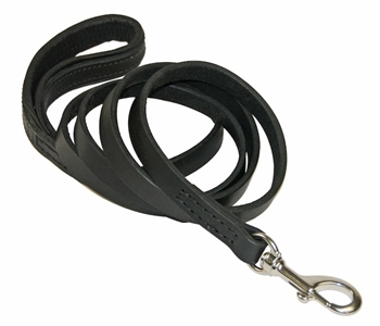 Black Leather Leash With Black Hardware – Mutt Couture